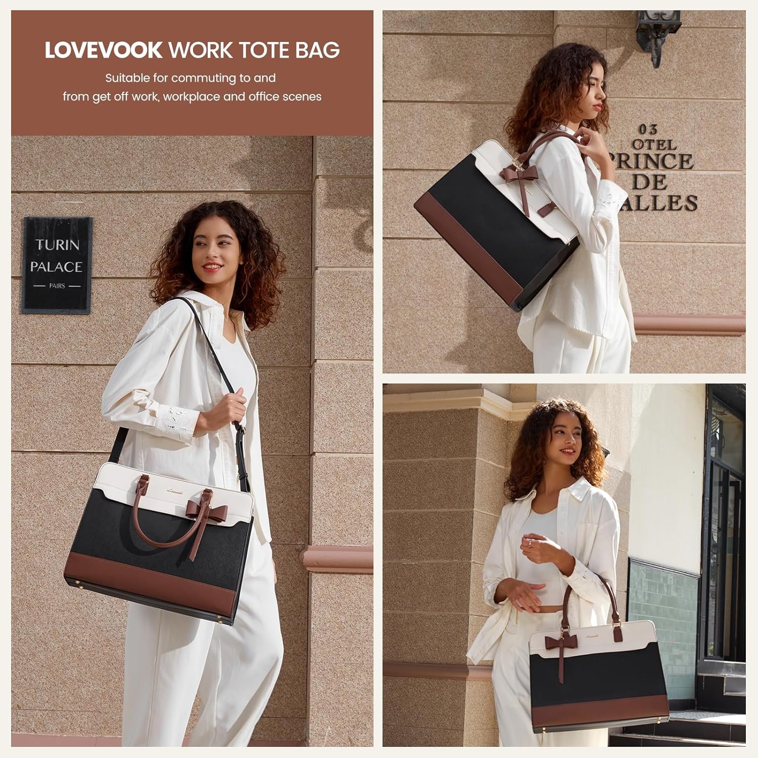 LOVEVOOK Waterproof Laptop Tote Bag for Women - Image 6