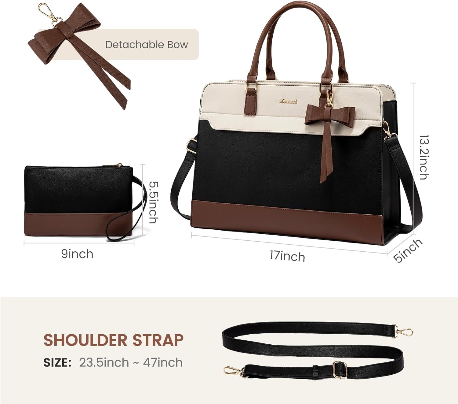 LOVEVOOK Waterproof Laptop Tote Bag for Women - Image 5