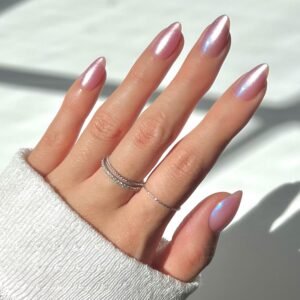 Glamnetic press on nails pink almond velvet fake nails kit