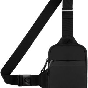 Simptech Mini Crossbody Sling Bag Chest Bag Dual Pocket Water Resistant Fanny Pack for Men Women Running Travelling