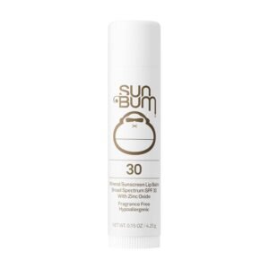 Sun Bum SPF 30 Mineral Sunscreen Lip Balm - Hawaii Act 104 Compliant (Octinoxate & Oxybenzone Free) - Zinc-Based Broad Spectrum UVA/UVB Lip Protection - 0.15 oz Stick