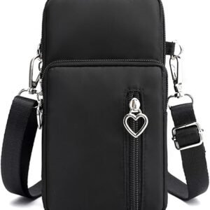 JANKS Small Crossbody Bag for Women - Mini Phone Purses with Crossbody Strap and Wallet - Nylon Arm Bag