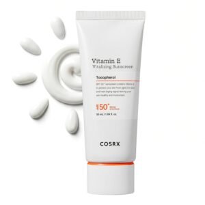 COSRX Vitamin E Vitalizing Sunscreen,SPF 50 Face Sunscreen, Lightweight, Non-Sticky, No White Cast, Hydrating, Beach Essentials, Travel Essentials, Korean Skincare, Mothers Day Gift for Mom1.69 fl oz