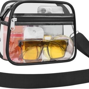 Clear Bag for Stadium Events Clear Sports Fan Handbags Purses with Adjustbale Strap for Concerts Festivals Game Day
