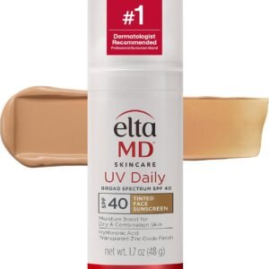 EltaMD UV Daily Face Sunscreen with Transparent Zinc Oxide and Hyaluronic Acid, Moisturizes and Protects, Great for Dry, Combination, and Normal Skin