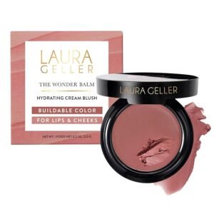 The Wonder Balm Cream Blush - Hydrating Weightless Subtle Hint of Color + Glow for Mature Skin - Vegan Squalane - Apply to Cheeks & Lips (03 Rosy Refresh)