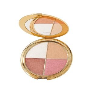 glow wardrobe highlighting eye & cheek palette ? Highlighter, Blush, Bronze & Eyeshadow All-in-One Face & Eye Viral Makeup for Everday Radiant Blendable Glow, Vegan & Cruelty Free, full size