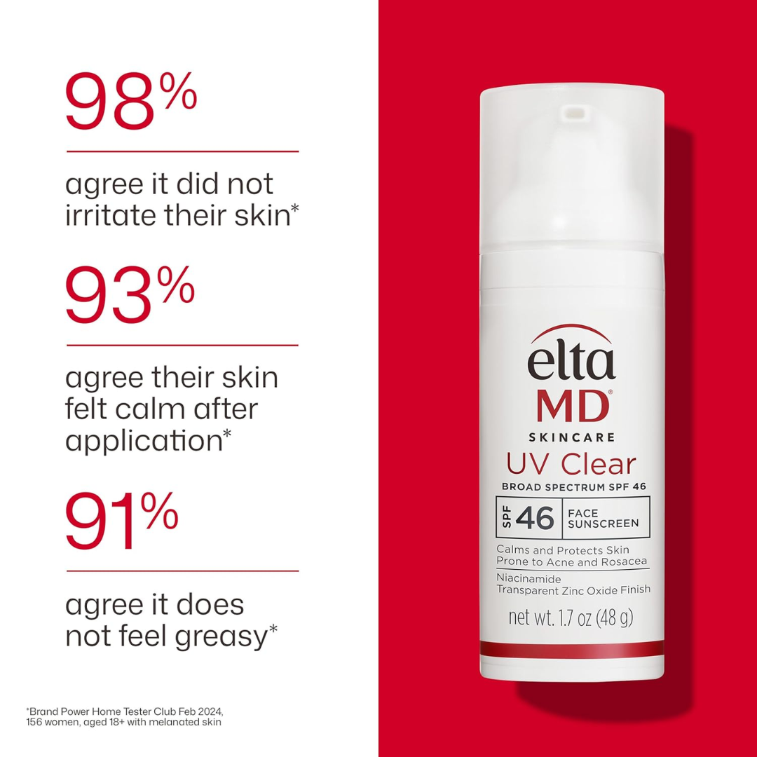 EltaMD UV Clear Sunscreen SPF for acne-prone and sensitive skin lightweight oil free formula