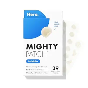 Mighty Patch? Invisible+ Patch - Daytime Hydrocolloid Acne Pimple Patches for Covering Zits and Blemishes, Ultra Thin Spot Stickers for Face and Skin (24 Medium and 15 Small Patches)
