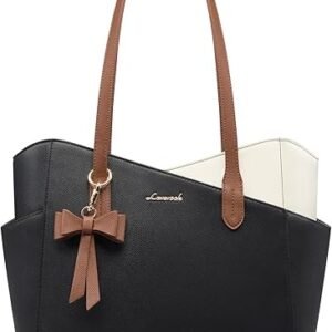 LOVEVOOK Small Tote Purse for Women, 2026 Structured PU Leather Handbags with Top Handle, Elegant Satchel Shoulder Bag