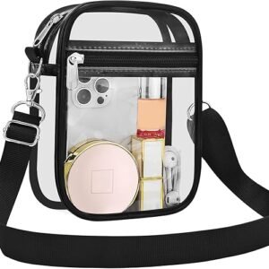 USPECLARE Clear Purse Stadium Transparent Messenger Bag Stadium Approved for Men and Women Clear CrossBody Bag
