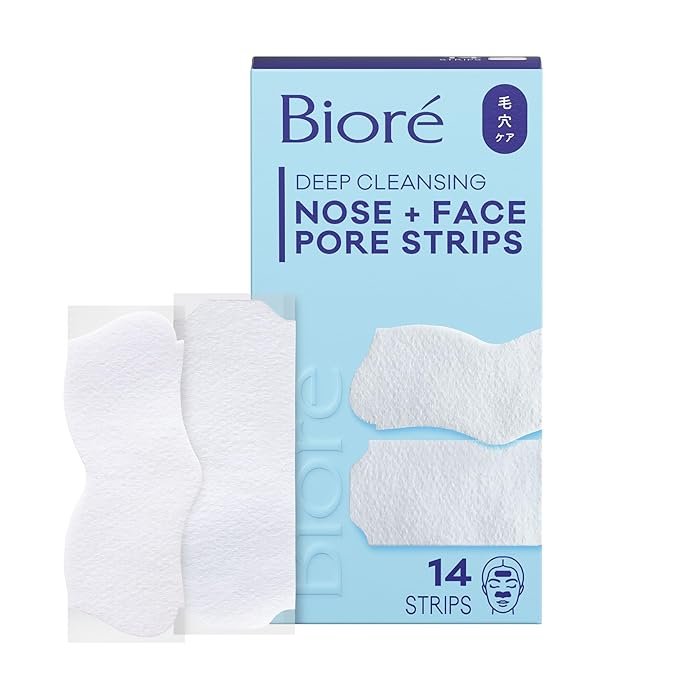 Bior? Nose+Face Blackhead Remover Strips, Deep Cleansing Strips for Nose, Chin, or Forehead, Instant Blackhead Removal and Pore Unclogging, Oil-free, Non-Comedogenic Use, 14 Count