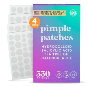 330 CT Pimple Patches for Face w/Salicylic Acid, Tea Tree Oil & Calendula Oil - Four Sizes - Pimple Patch, Hydrocolloid Patch, Acne Patches for Face