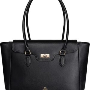 LOVEVOOK Laptop Bag for Women Soft Leather Work Bag, Office Shoulder Tote Purse Professional Briefcase with Flap Design