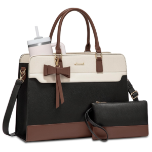 LOVEVOOK Laptop Tote Bag for Women,Leather Work Bag, Waterproof Business Teacher Bag,Large Computer Handbag Purse Briefcase,Office Gifts for Women