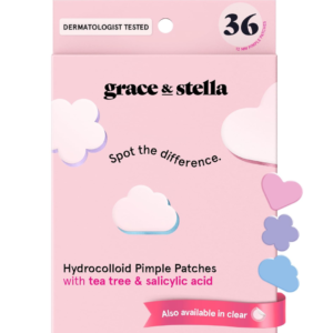grace & stella Award Winning Pore Strip - Pimple Patches for Face - Hydrocolloid Acne Patches - Absorbs Zits, Reduces Redness - Cute Patches Dermatologist-Tested, Vegan (Multishape, 36 Count)